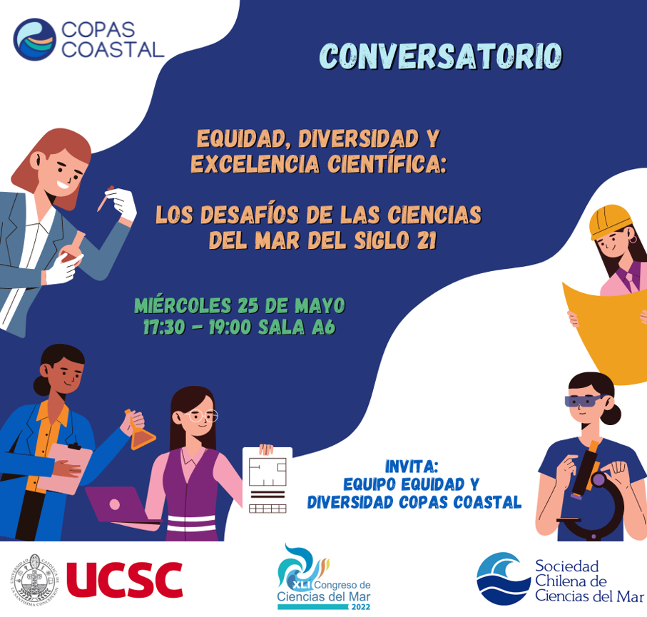 Centro COPAS realizará un conversatorio sobre equidad de género en el Congreso de Ciencias del Mar 2022
