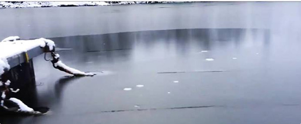 El mar se congeló en Puerto Natales: hay una explicación